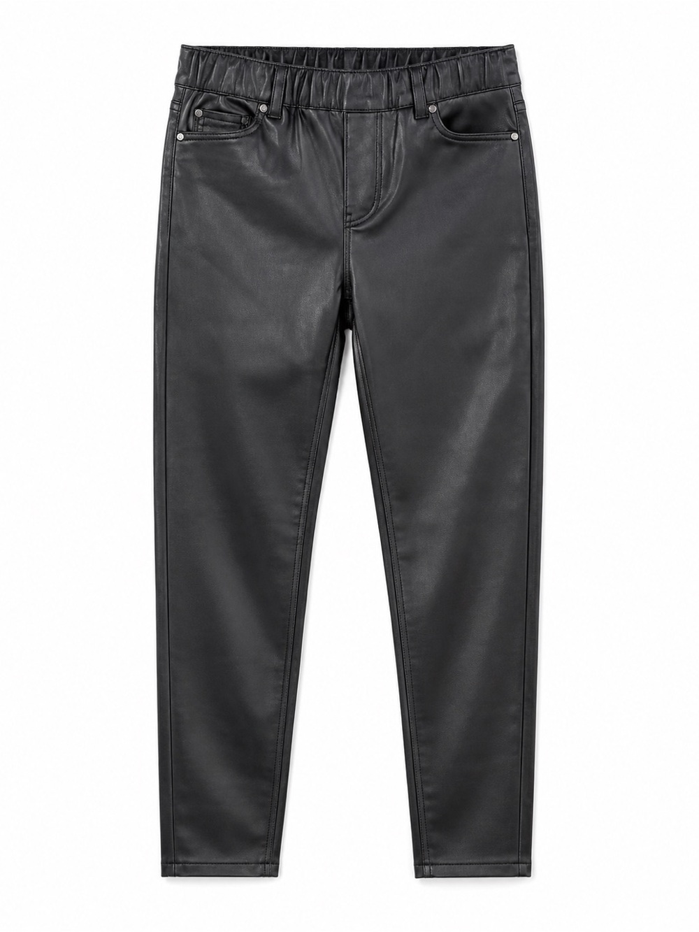 Men's Black Coated Jeans - Slim Fit